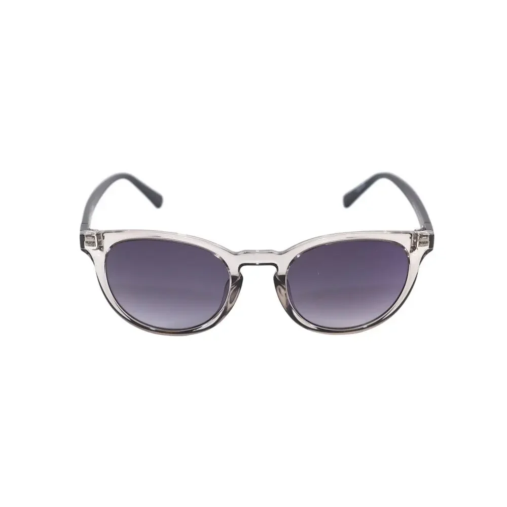 GUESS Round Sunglasses – Transparent Grey / Grey Gradient – Matte Black Arms–NWT